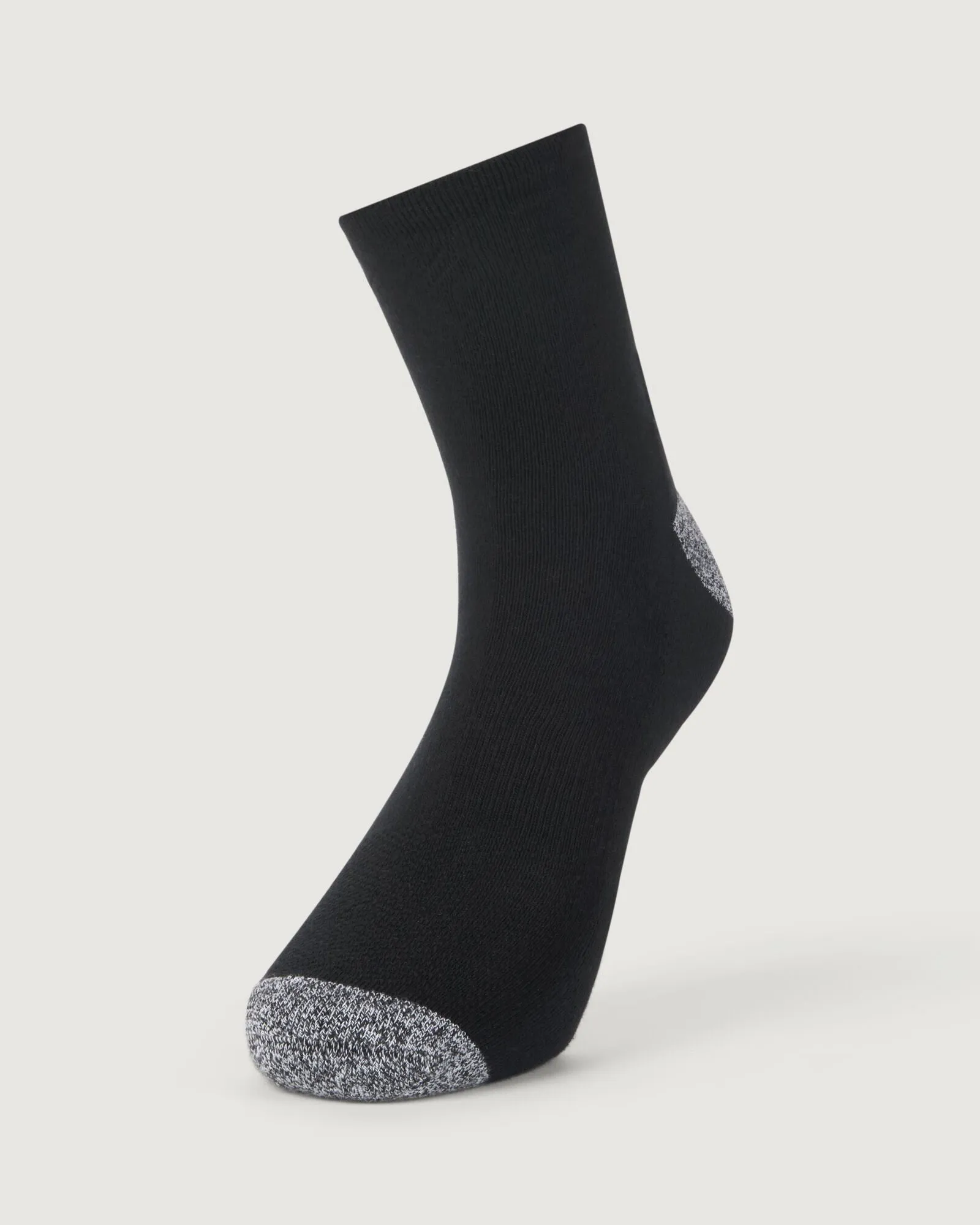 Accion driMOTION Quarter Crew Socks - 2 Pack - Black/White
