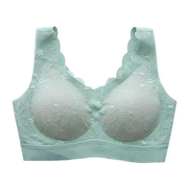 Bras for Women Hot Top Newest 5D Wireless Contour Bra Lace Breathable Underwear Seamless for Running Top