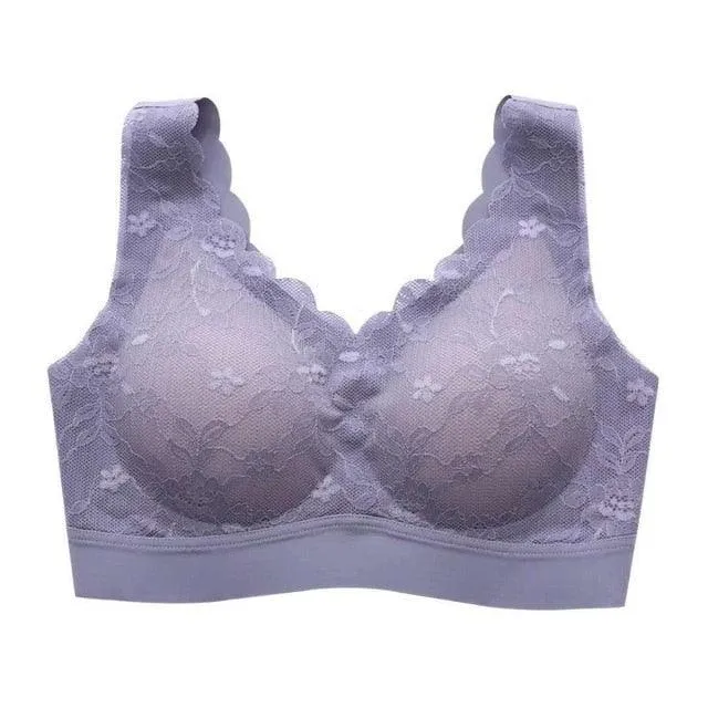 Bras for Women Hot Top Newest 5D Wireless Contour Bra Lace Breathable Underwear Seamless for Running Top