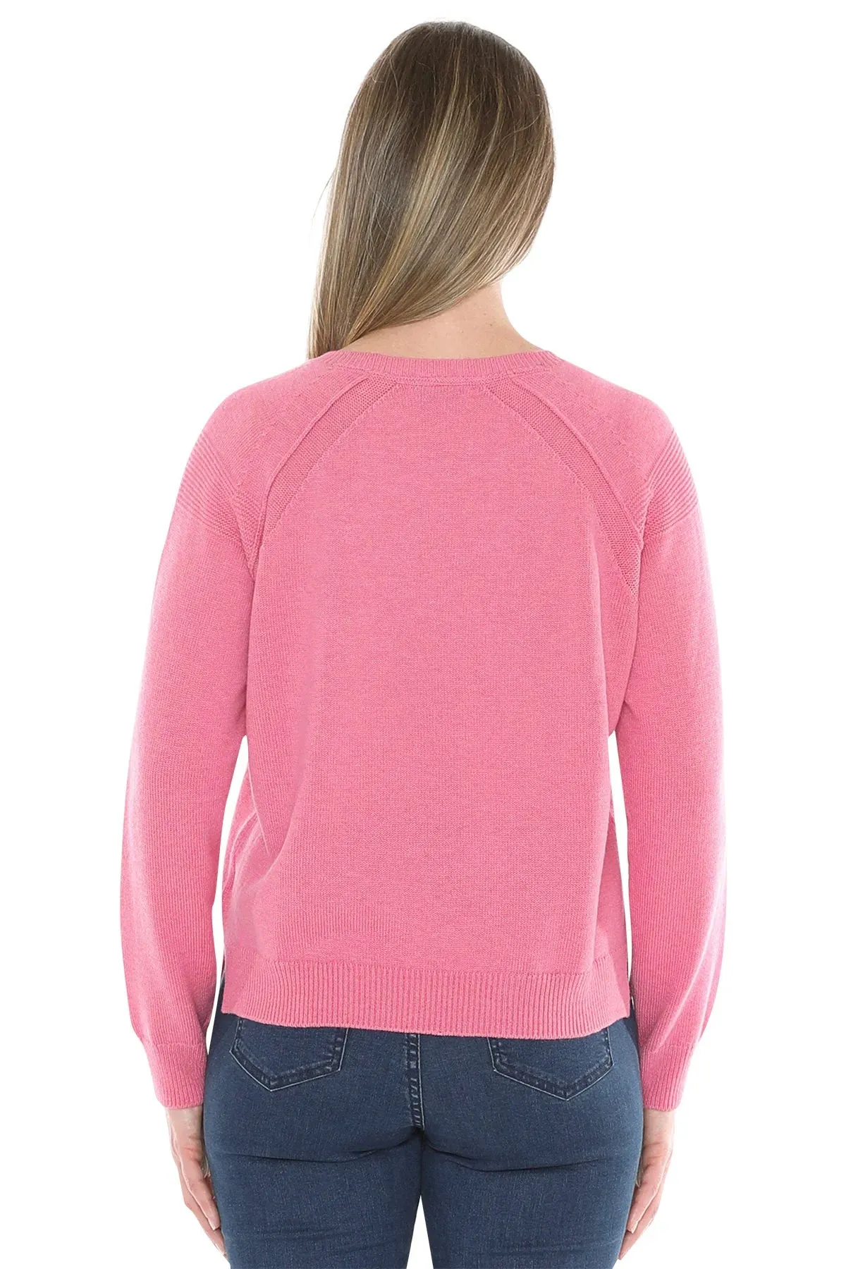 Detail Raglan Pulloverv - Pink Marle