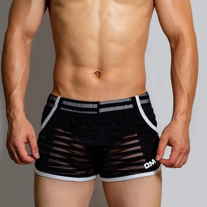 DM Striped Mesh Running Shorts