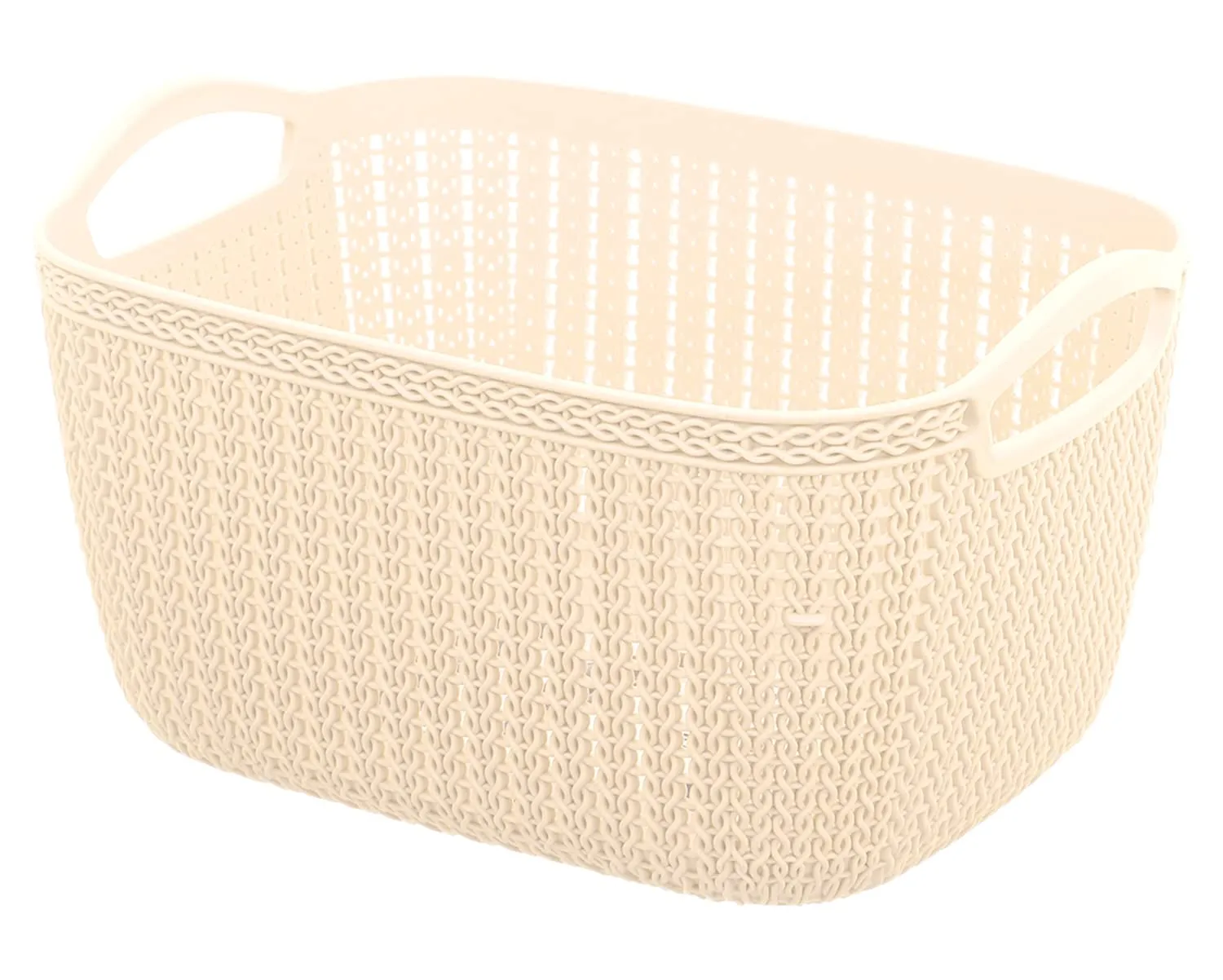 Heart Home Q-5 Designer Plastic Storage Basket For Store Fruits, Vegetables, Magazines, Cosmetics, Stationary Pack of 2 (Beach & Green)-50HH01638