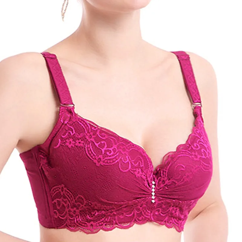 Hot 3/4 Large Cup Sizes Adjusted Deep V Lace Bras