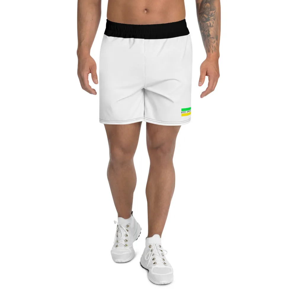 'Jamaican Logo' men's athleisure shorts (white)