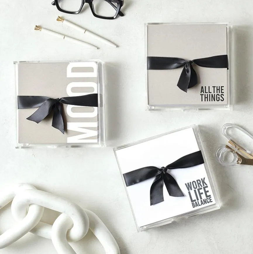 MOOD Sq. Acrylic Notepad Tray