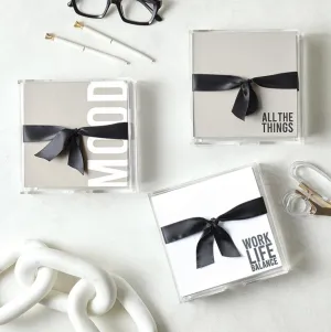 MOOD Sq. Acrylic Notepad Tray