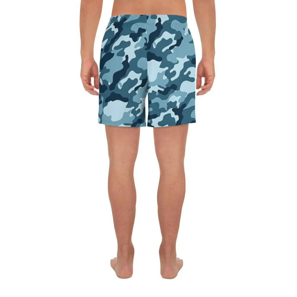 'Navy Camo' men's athleisure shorts