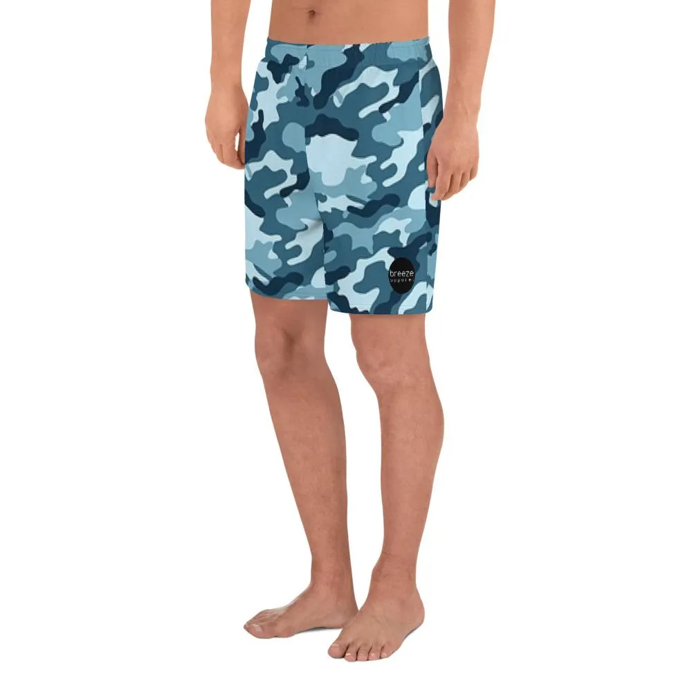'Navy Camo' men's athleisure shorts