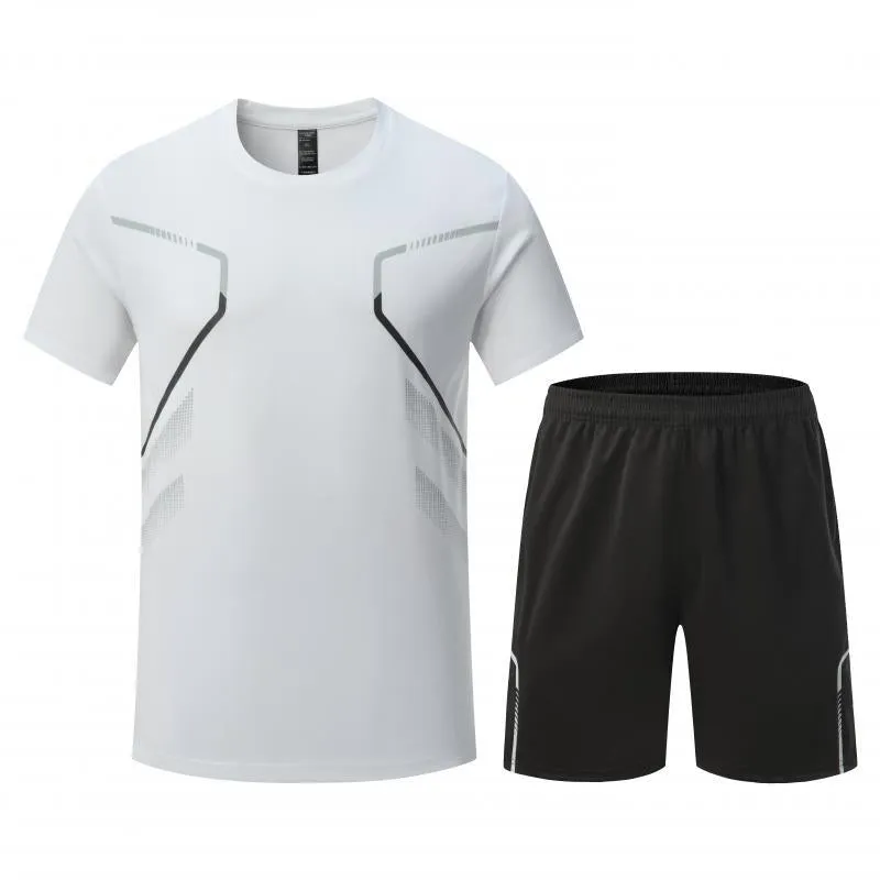 Summer Men's Quick-Drying Sports T-Shirt and Shorts Suit