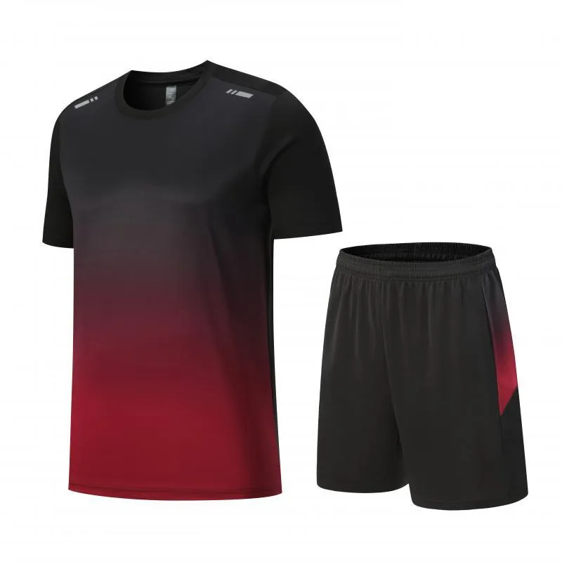 Summer Men's Quick-Drying Sports T-Shirt and Shorts Suit