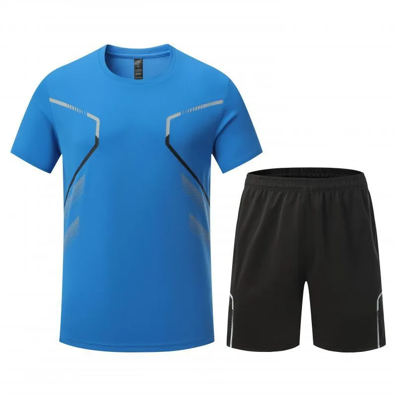 Summer Men's Quick-Drying Sports T-Shirt and Shorts Suit