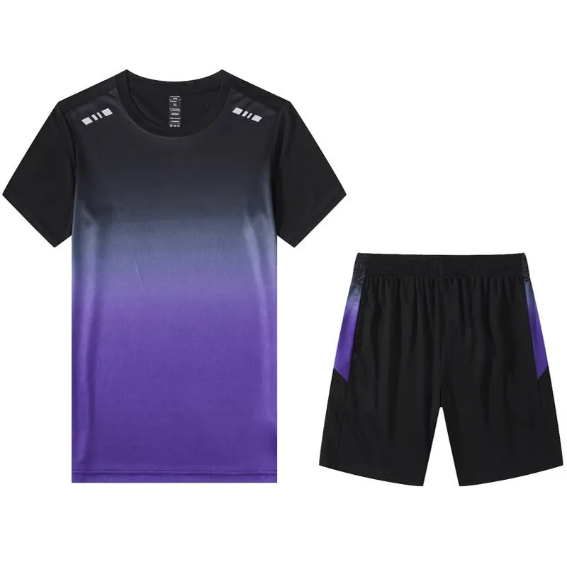 Summer Men's Quick-Drying Sports T-Shirt and Shorts Suit
