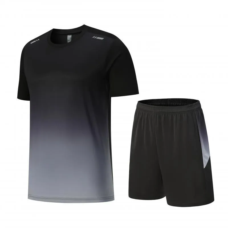 Summer Men's Quick-Drying Sports T-Shirt and Shorts Suit