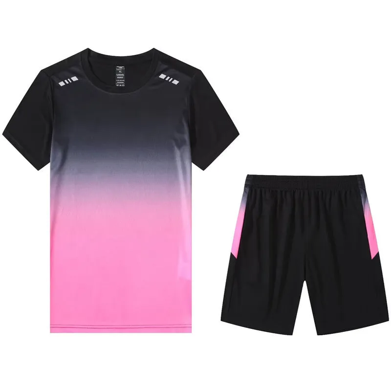 Summer Men's Quick-Drying Sports T-Shirt and Shorts Suit