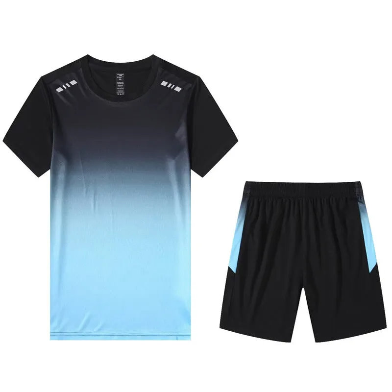 Summer Men's Quick-Drying Sports T-Shirt and Shorts Suit