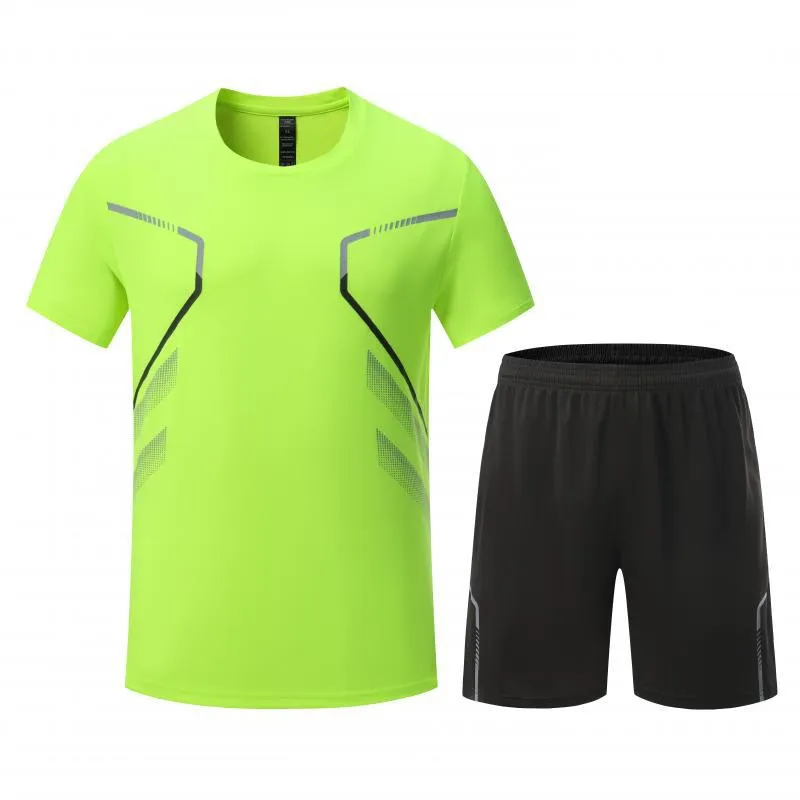 Summer Men's Quick-Drying Sports T-Shirt and Shorts Suit