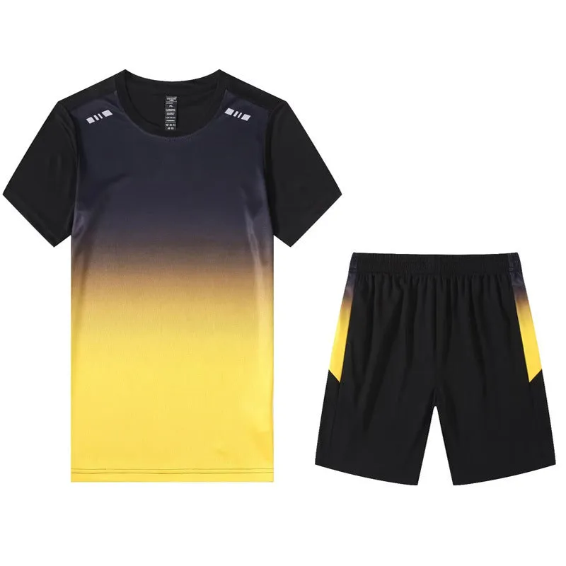 Summer Men's Quick-Drying Sports T-Shirt and Shorts Suit